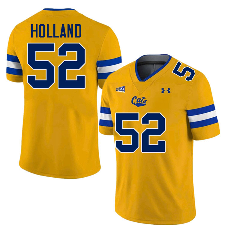 Montana State Bobcats #52 Sonny Holland College Football Jerseys,Uniforms Stitched-Gold